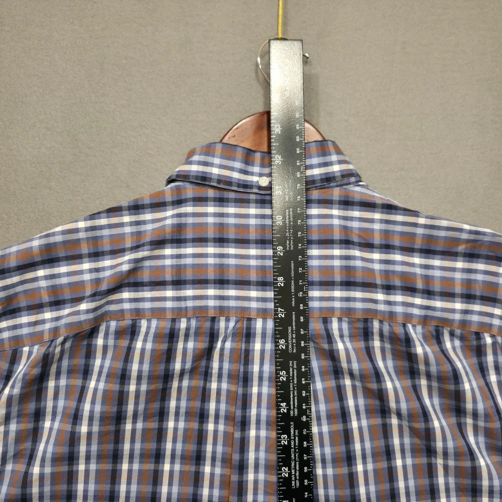 Duluth Trading Wrinkle Fighter Men's Plaid‎ Long Sleeve Button Up Shirt Size L